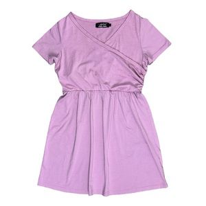 Maternity Babydoll Dress Large Dusty Rose Pink Breastfeeding Nursing Dress